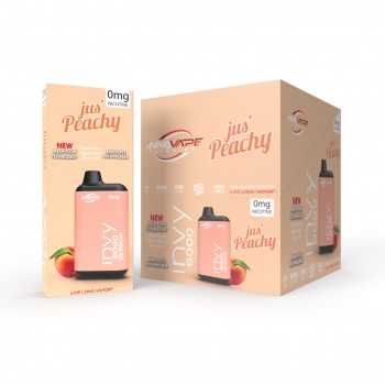 Invy 6000 Disposable 0mg NICOTINE FREE - Jus' Peachy Invy 6000 Disposable 0mg NICOTINE FREE - Jus' Peachy
