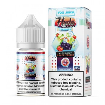 Hyde Pod Juice Synthetic Salts - Aloe Berry Grape Freeze 30mL Hyde Pod Juice Synthetic Salts - Aloe Berry Grape Freeze 30mL