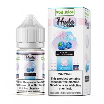 Hyde Pod Juice Synthetic Salts - Blue Razz Cotton Carnival 30mL Hyde Pod Juice Synthetic Salts - Blue Razz Cotton Carnival 30mL