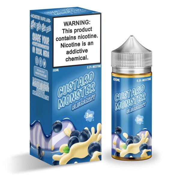 Custard MONSTER Synthetic - Blueberry Custard 100mL