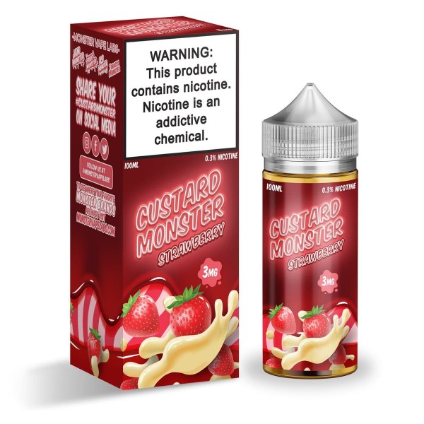 Custard MONSTER Synthetic - Strawberry Custard 100mL