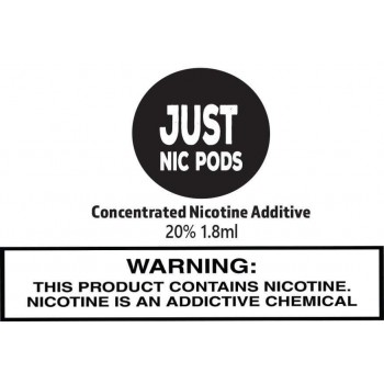 Just Nic Pods Nicotine - 1.8mL Concentrated Nic Solution 20% (10 Tubes Per Pack) Just Nic Pods Nicotine - 1.8mL Concentrated Nic Solution 20% (10 Tubes Per Pack)