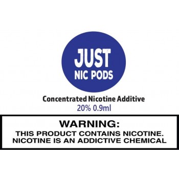 Just Nic Pods Nicotine - 0.9mL Concentrated Nic Solution 20% (10 Tubes Per Pack) Just Nic Pods Nicotine - 0.9mL Concentrated Nic Solution 20% (10 Tubes Per Pack)