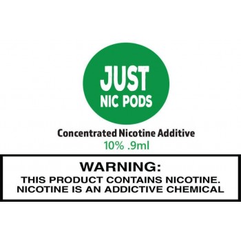 Just Nic Pods Nicotine - 0.9mL Concentrated Nic Solution 10% (10 Tubes Per Pack) Just Nic Pods Nicotine - 0.9mL Concentrated Nic Solution 10% (10 Tubes Per Pack)