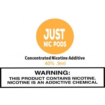 Just Nic Pods Nicotine - 0.9mL Concentrated Nic Solution 40% (10 Tubes Per Pack) Just Nic Pods Nicotine - 0.9mL Concentrated Nic Solution 40% (10 Tubes Per Pack)