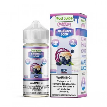 Pod Juice Synthetic - Blue Razz Jam 100mL Pod Juice Synthetic - Blue Razz Jam 100mL
