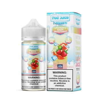 Pod Juice Synthetic - Strawberry Apple Watermelon Freeze 100mL Pod Juice Synthetic - Strawberry Apple Watermelon Freeze 100mL