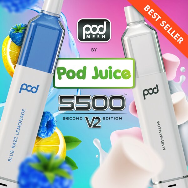 Pod 5500 Mesh Disposable 5.5% by Pod Juice Adjustable Airflow