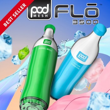 Pod FLO 3500 MESH Disposable 5.5% by Pod Juice Adjustable Airflow (Master Case of 200) Pod FLO 3500 MESH Disposable 5.5% by Pod Juice Adjustable Airflow (Master Case of 200)