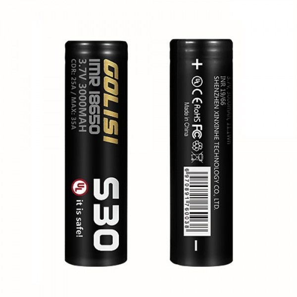 GOLISI IMR Pro Series 18650 2pk Batteries