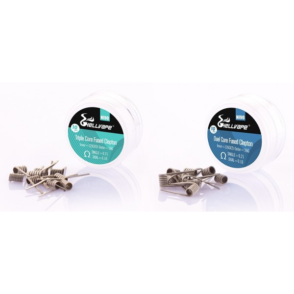 HellVape Ni90 Pre-Built Fused Clapton Wire 10Pk