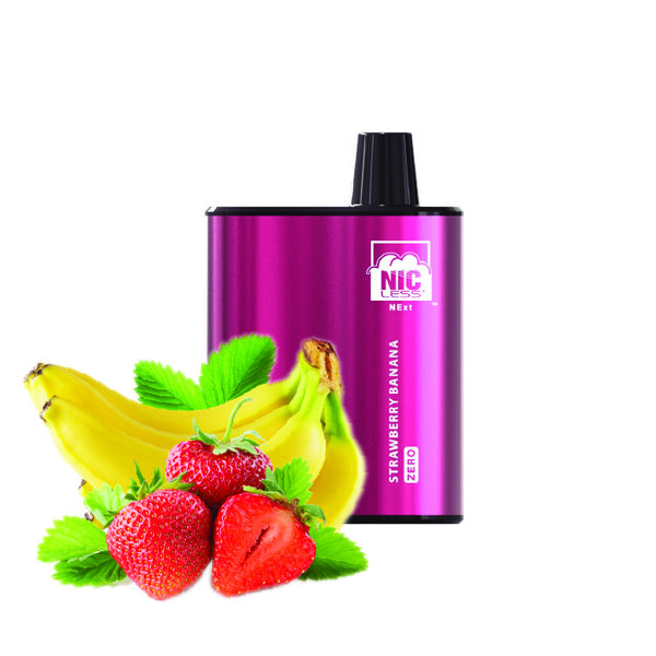 Nicless Next Disposable 0% NICOTINE FREE - Strawberry Banana