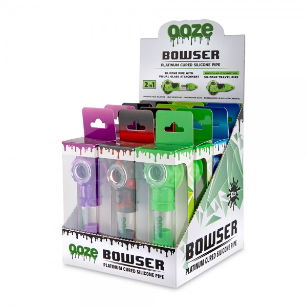 OOZE Bowser Silicone Travel Pipe 12 Count Display