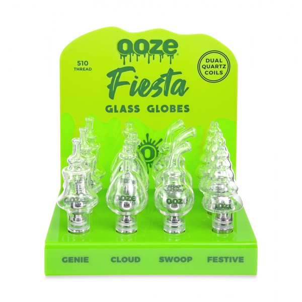 OOZE Fiesta Glass Globe Display - 12 Count