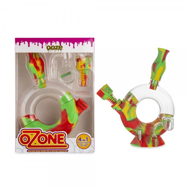 OOZE Ozone Silicone Glass Water Pipe & Nectar Collector