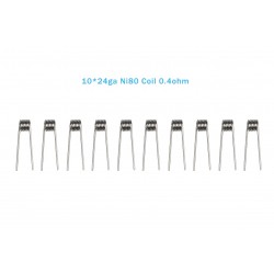 Vandy Vape Pre-Built 24ga Ni80 Coils 0.4Ω (10pcs)