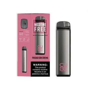 Cube ZERO Disposable 0% NICOTINE FREE - Fresas Con Crema