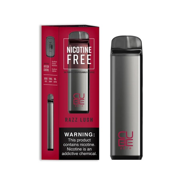 Cube ZERO Disposable 0% NICOTINE FREE - Razz Lush