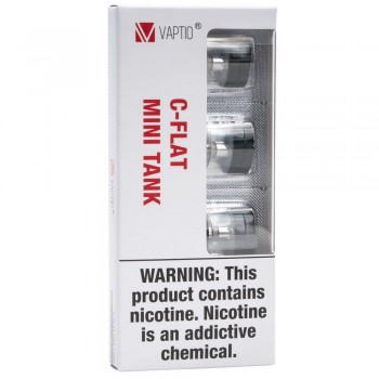 C-Flat Mini 4pk Re-Fillable Tanks by VAPTIO C-Flat Mini 4pk Re-Fillable Tanks by VAPTIO