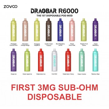 ZoVoo DragBar R6000 Disposable *3mg* ZoVoo DragBar R6000 Disposable *3mg*